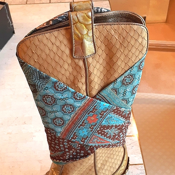 Vintage Giuseppe Zanotti chief head boots, python snake, rare- SZ- 8, NEW - Picture 14 of 15